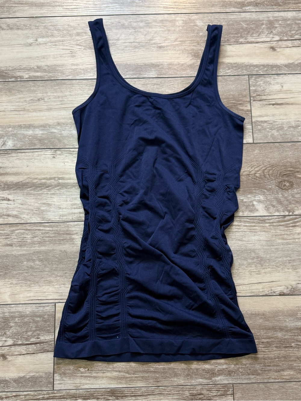 Kismet Ruched Dark Blue Tank Top